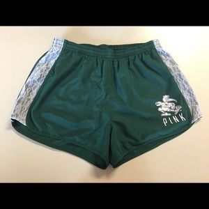 VS PINK Miami Hurricanes athletic shorts